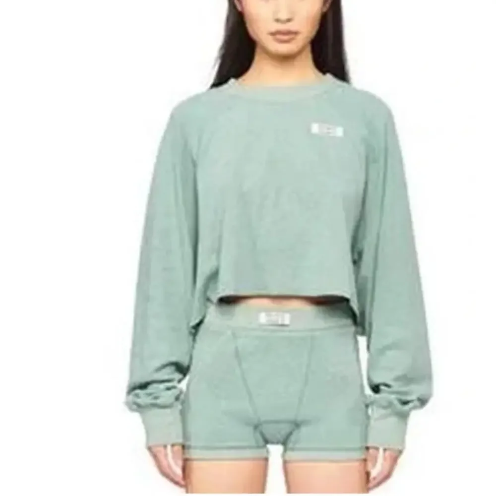 My Mum Made It - Loungewear Shorts and Sweatshirt Set in Green